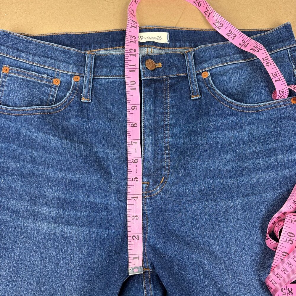 Madewell Cali Demi-Boot Jeans Womens 32 Medium Wash Blue Zip Fly Button Closure - Picture 5 of 10